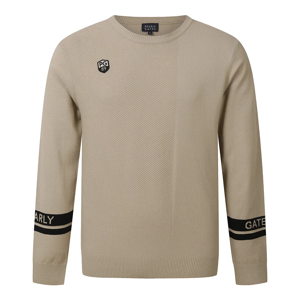 Maglione lavorato a maglia da uomo di lusso Sport per il tempo libero all'aperto Pullover da golf Girocollo Manica lunga Abbigliamento da uomo caldo