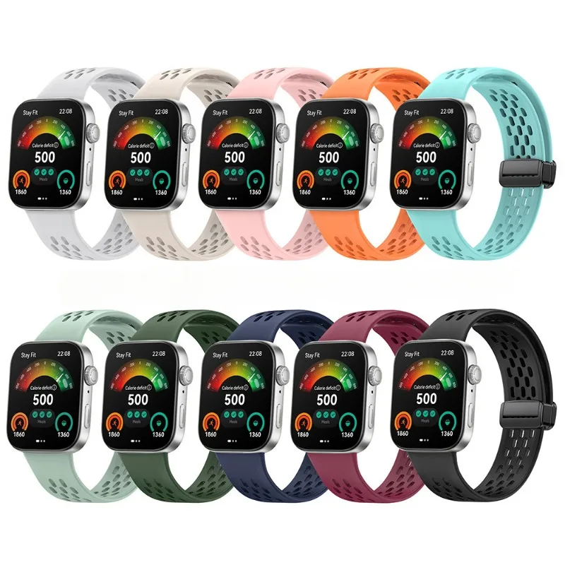 حزام سيليكون لساعة Huawei Watch Fit 3 سوار بديل رياضي لساعة Huawei Watch Fit3 ملحقات سوار بإبزيم مغناطيسي