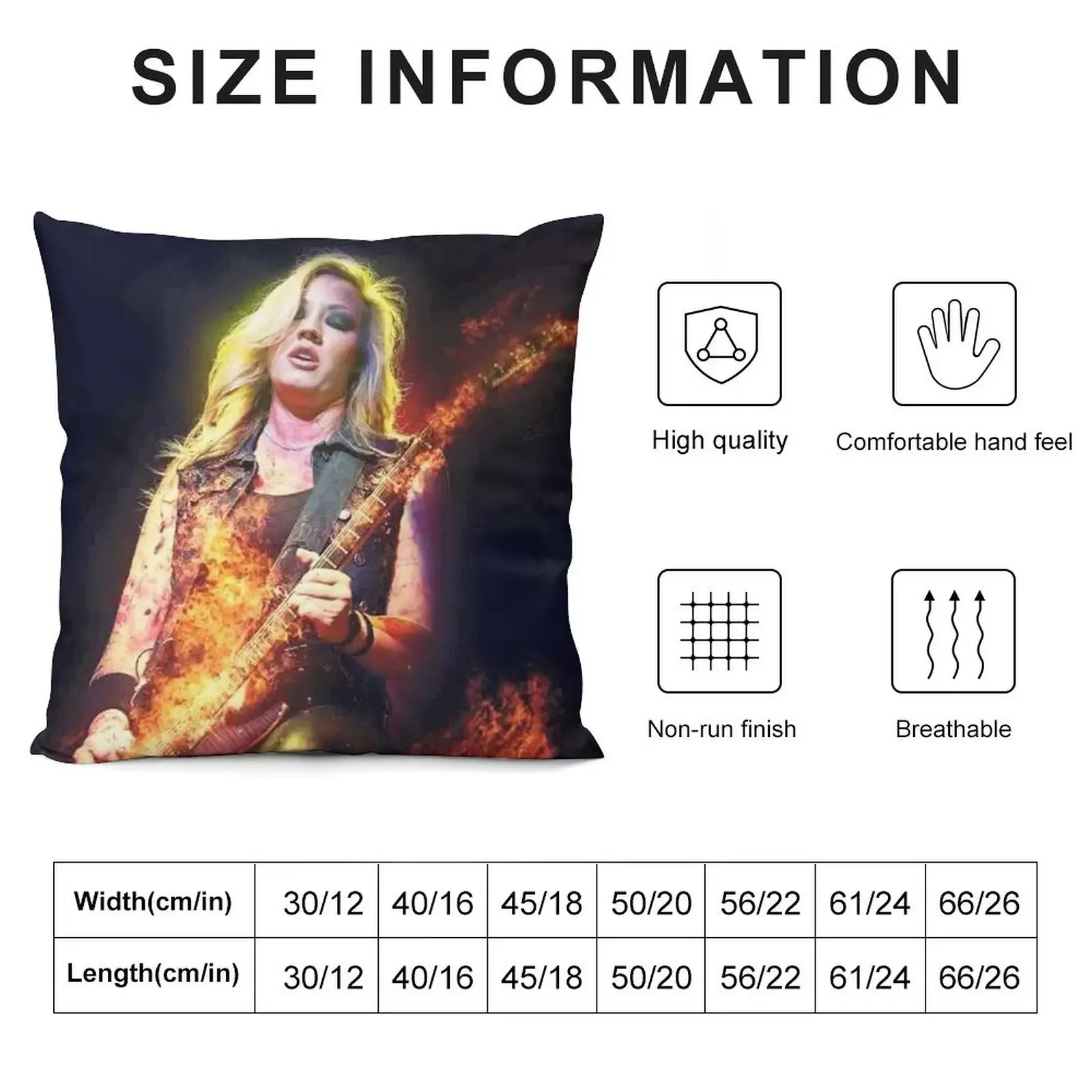 Nita Strauss Is On Fire Throw Pillow anime girl Luxury Living Room Decorative Cushions Cushions Home Decor Sofa Cushions pillow