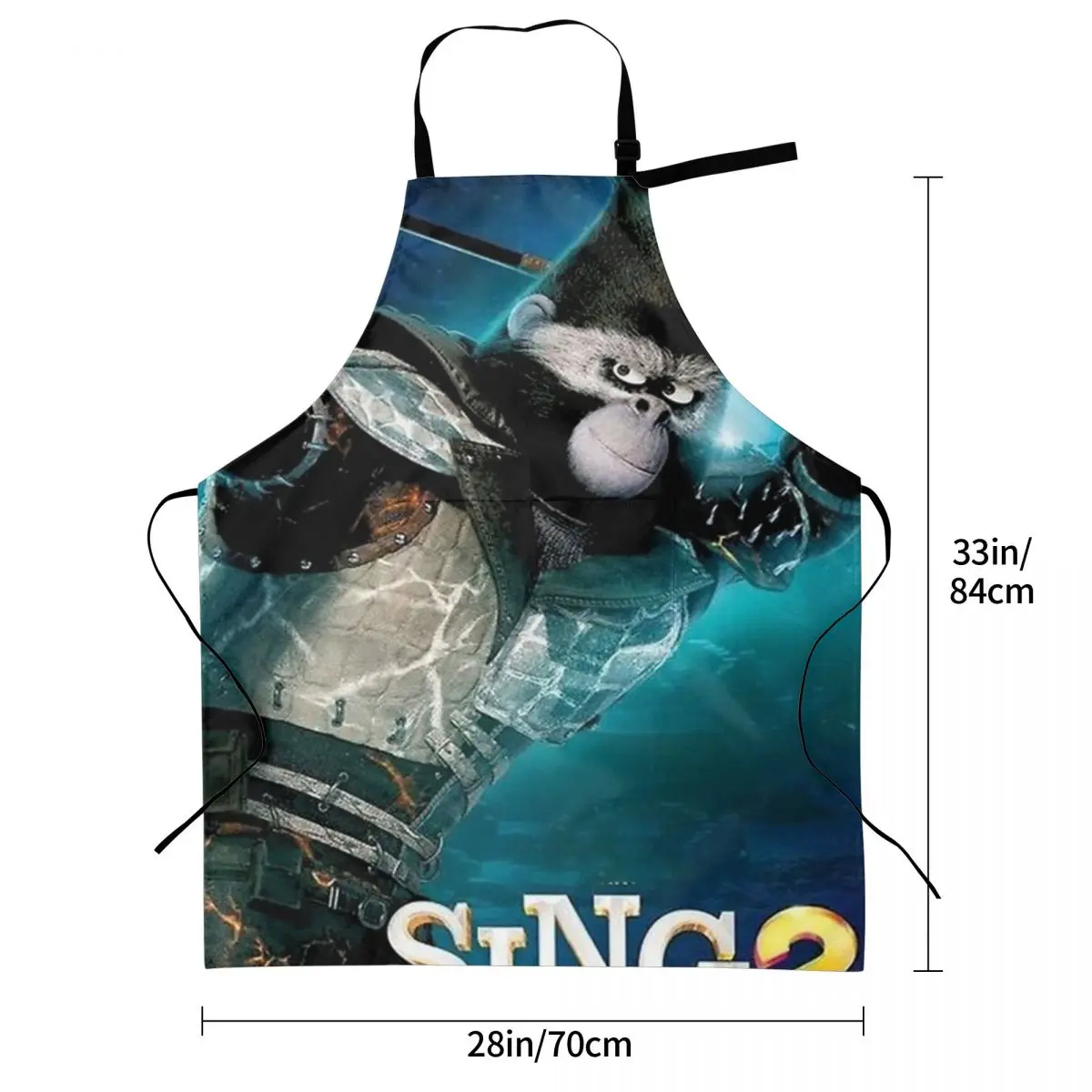 Johnny Sing 2 Poster Apron Chef Cooking Baking Tablier Sleeveless Bib Kitchen Cleaning Pinafore for Women Men Painting