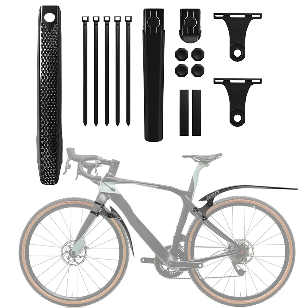 Front Rear Tire Mud Guards Strong Toughness Cycling Mud Flaps Universal Road Bike Wheel Fenders for Front Rear Wheels Below 50mm