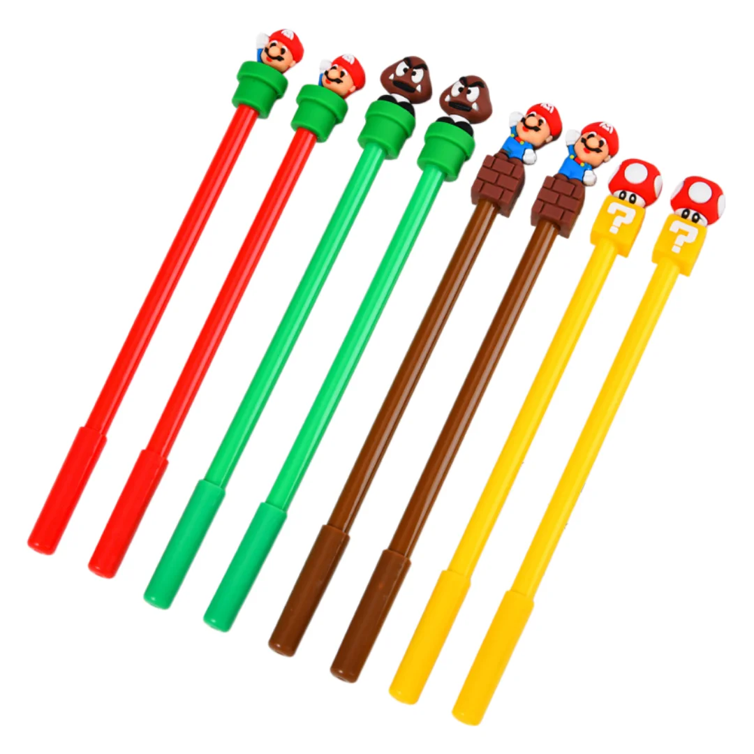 

Super Mario Gel Pen Set - Cute Character Topper Pens for School, Office & Daily Writing - Perfect Mario Fan Gift