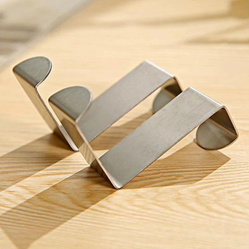 1-8pcs Z-Shaped Bathroom Cabinet Hook, Stainless Steel Rear Hook, Keychain, Clothes Hook, Home Kitchen Accessories Storage Tool