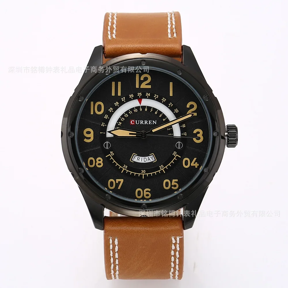 

CURREN 8267 Men's Watch Waterproof Belt Men's Quartz Watch Casual Calendar Men's Watch