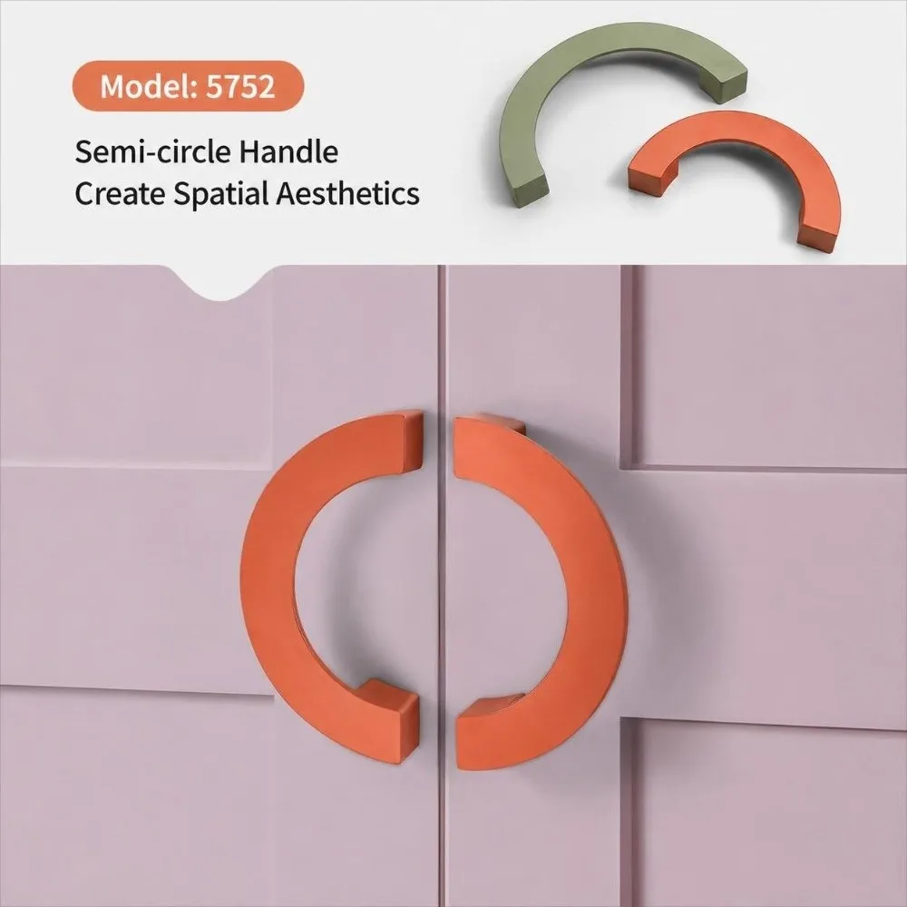 Zinc Alloy Cabinet Door Handle Baking Paint Finish Colorful Wardrobe Handle Surface Treatment Versatile Drawer Knobs