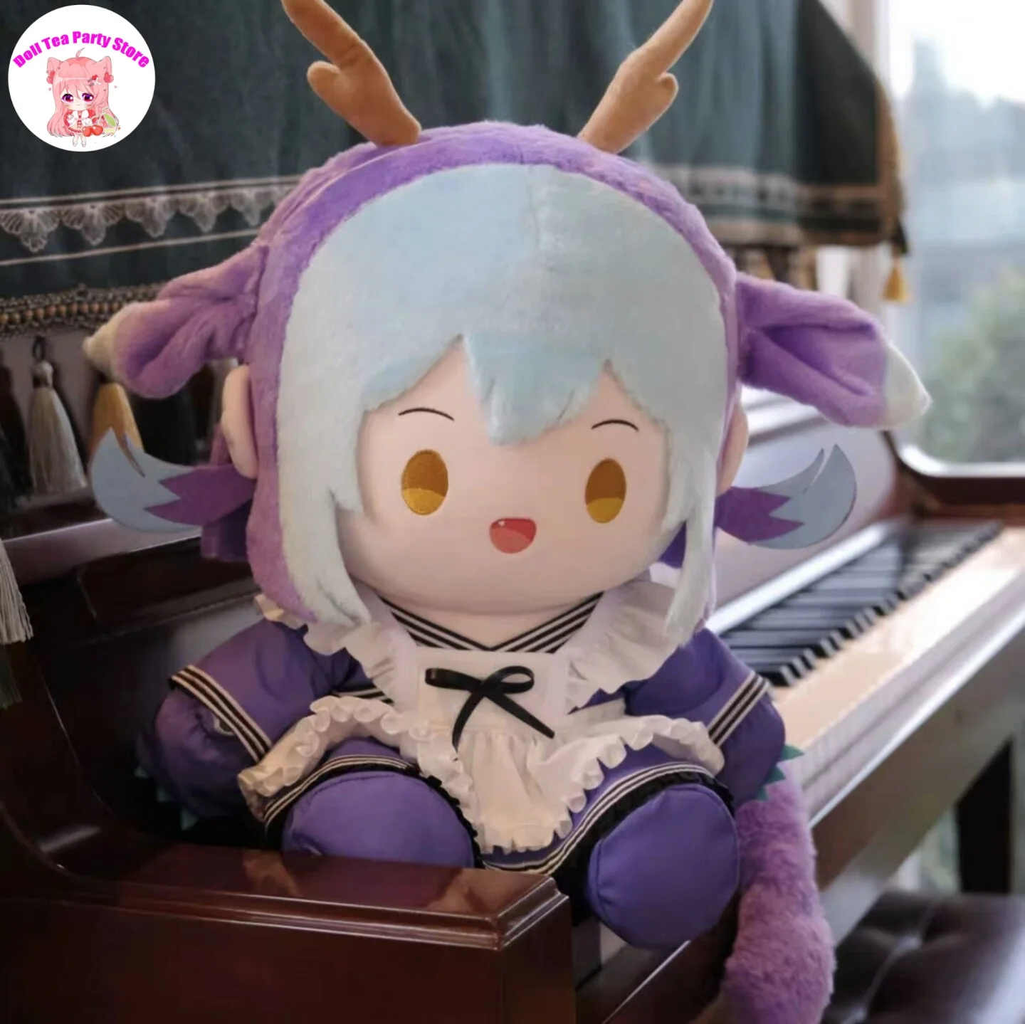 Game Dragonmaid Fufu Sitting Posture Cotton Doll Anime 40CM Plushie Birthday Gift Change Clothes Plush Stuffed Toys Mascot