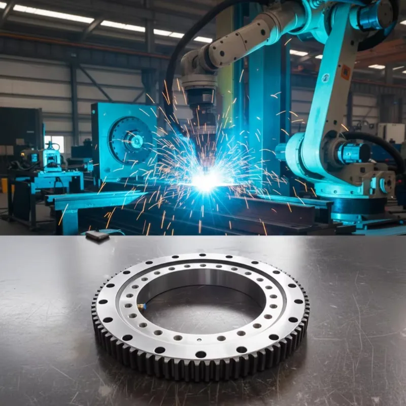 High Quality Customized Four Point Contact Ball Slewing Bearing for Welding Robot 011.20.342