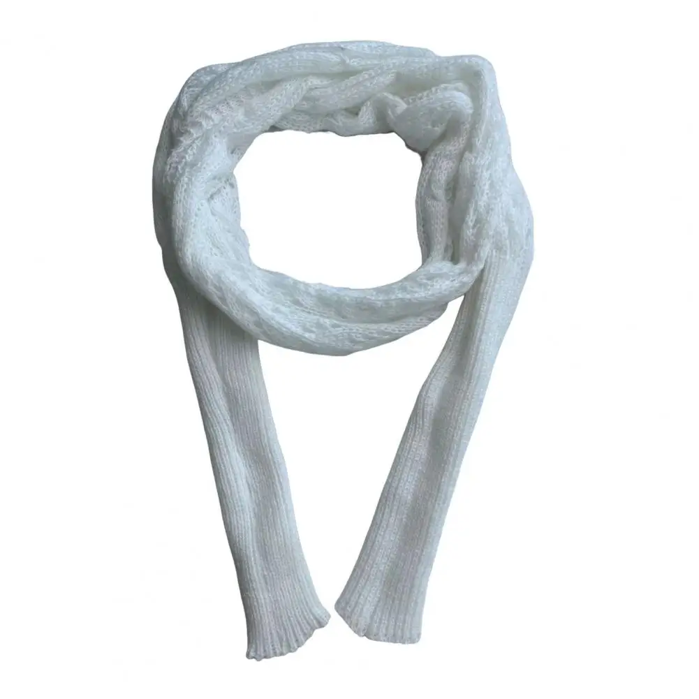 

Women Bohemian Style Wrap Braided Cable Scarf Sleeved Shawl Scarf Solid Color Hollow Twist Autumn Winter Wear