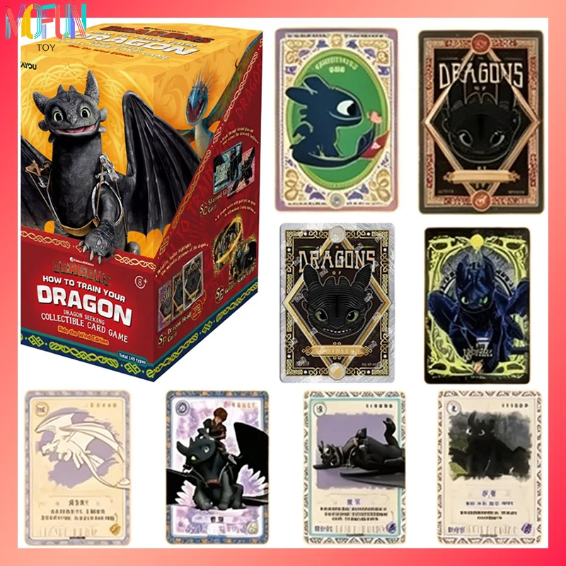Tarjeta Oficial Original Kayou de la Película "Cómo Entrenar a Tu Dragón": Paquete de Caza de Dragones Wind Rider, Regalos Coleccionables para Niños de Anime y Dibujos Animados
