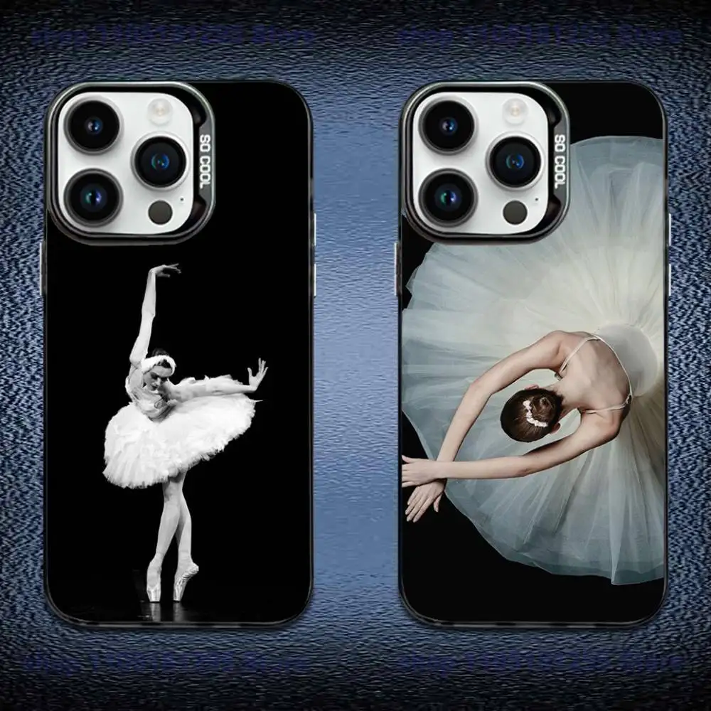 

Ballerina Ballet Dancing Phone Case For iPhone 17,16,15,14,13,12,11,X,Mini,Pro,E,MAX Black Candy Matte Shockproof Cover