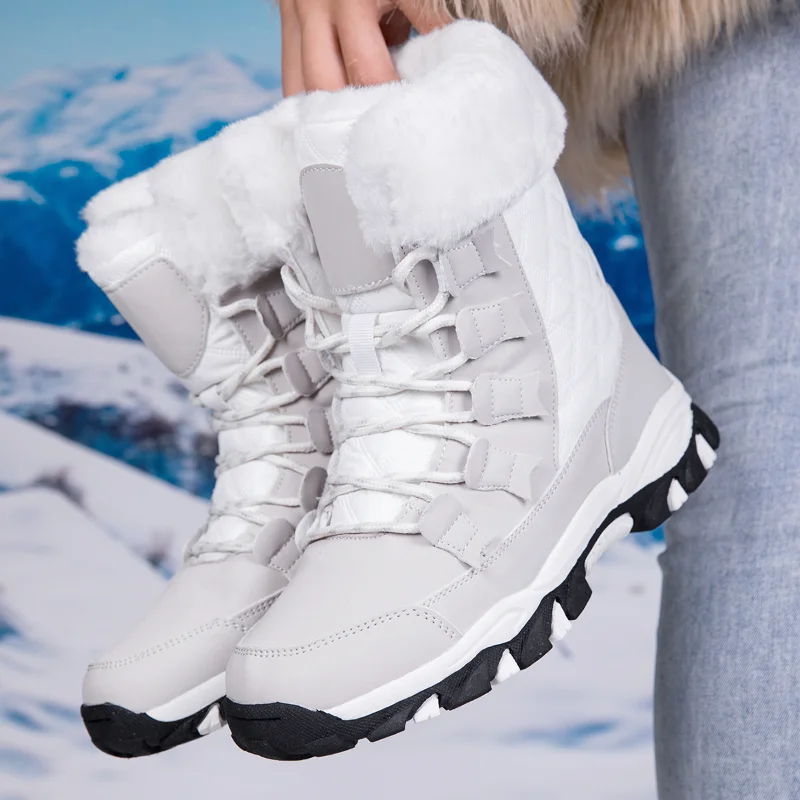 

New Arrival Women's Winter Boots Waterproof Heels Snow Boots for Women Platform Sneakers Keep Warm Durable Non-slip Hiking Shoes