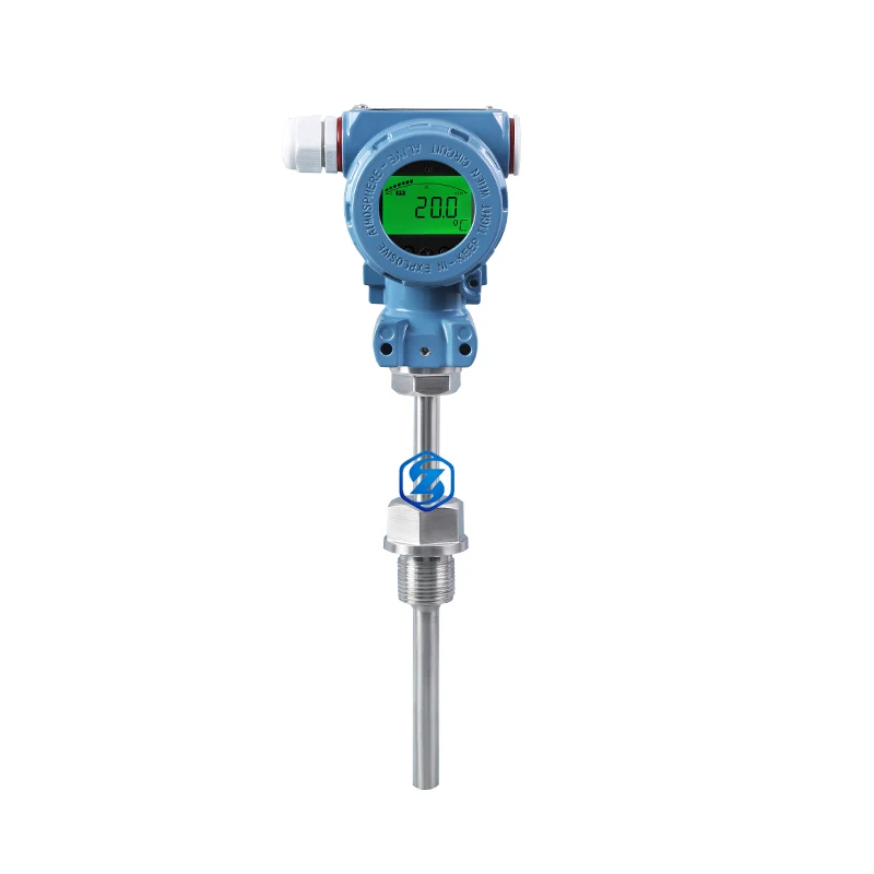 4-20mA RDT PT100 High Temperature Sensor 800c Flange Explosion Proof Temperature Transmitter with HART Temperature Sensor RS485