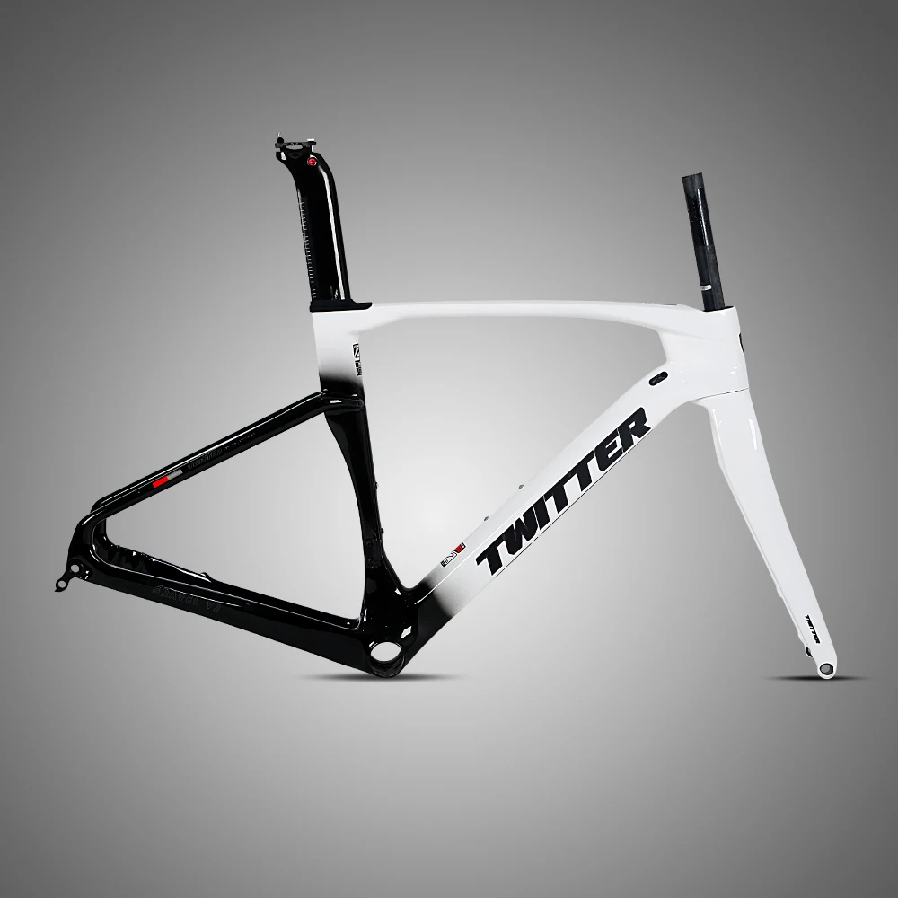 Hot Selling TWITTER Gravel V2 Bicycle Frame Carbon Road Bike Frame 700C Tire Frame With Disc Brake for Adult