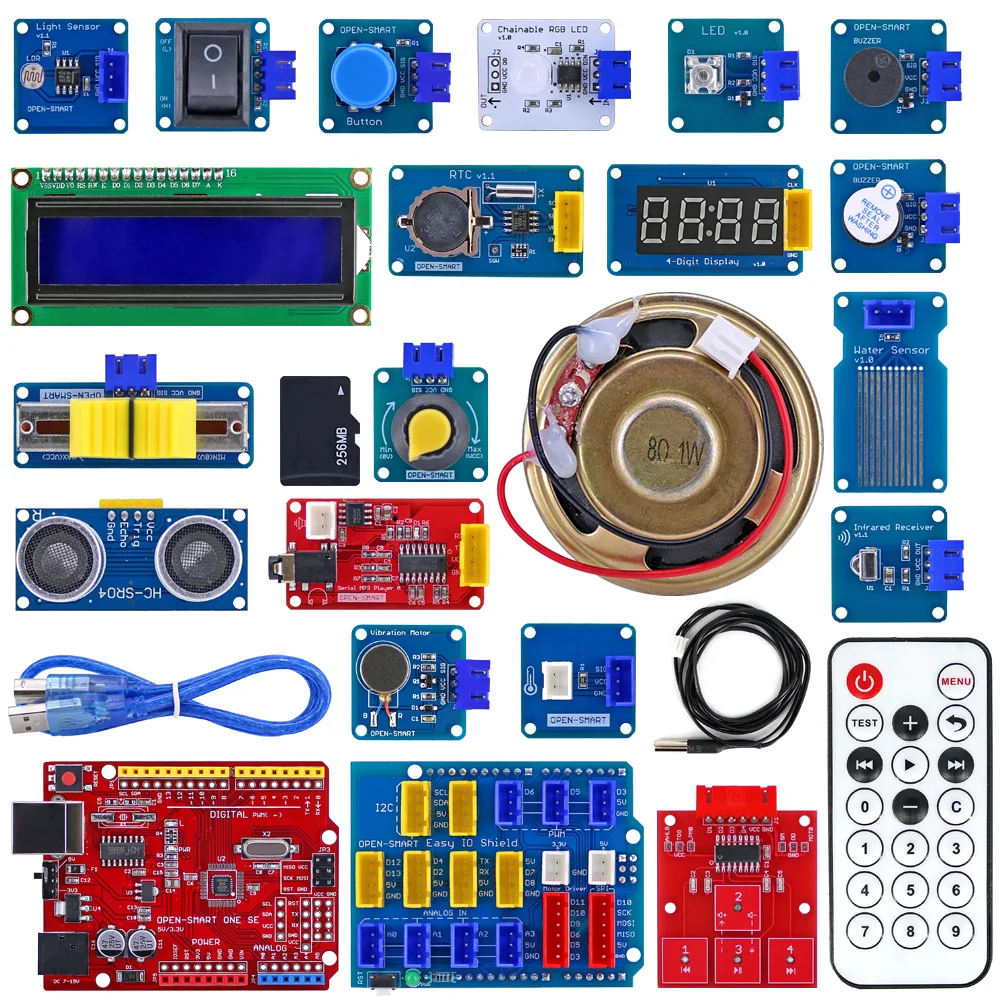 Easy Starter Kit Easy-plug colorful XH 2.54mm socket Sensor Kit with MP3 RTC LCD NTC Temperature Sensor module for Arduino