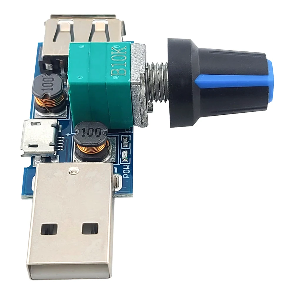 MINI régulateur de débit d'air USB 5W, contrôleur de vitesse de ventilateur, Module de commutation de vitesse de ventilateur multifonctionnel, entrée Micro DC 5V