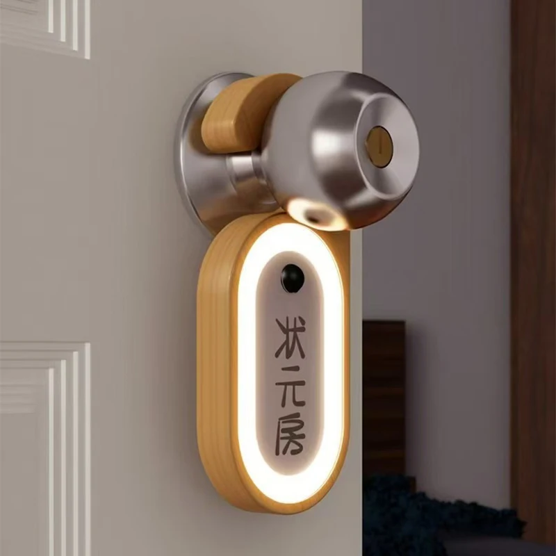 Creative Message Human Body Sensor Lamp Atmosphere Lamp Household Corridor Sensor Night Light Hook Door Handle Sensor Lamp