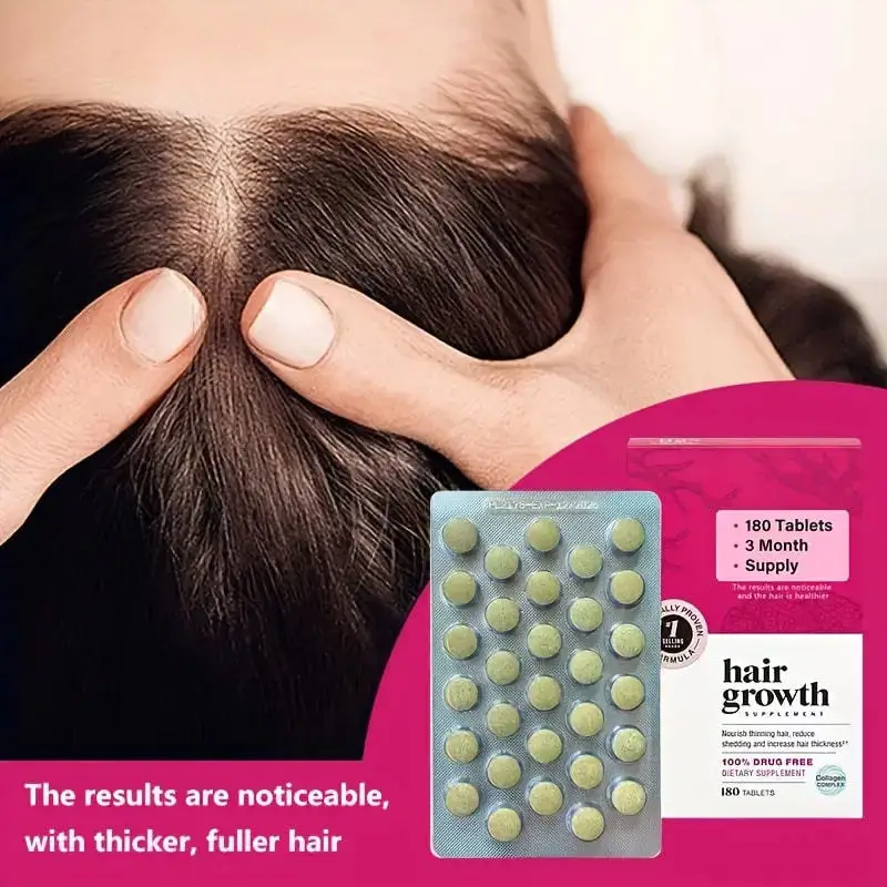 

Таблетки для роста волос для женщин содержат коллаген для стимулирования роста волос и улучшения состояния кожи головы.