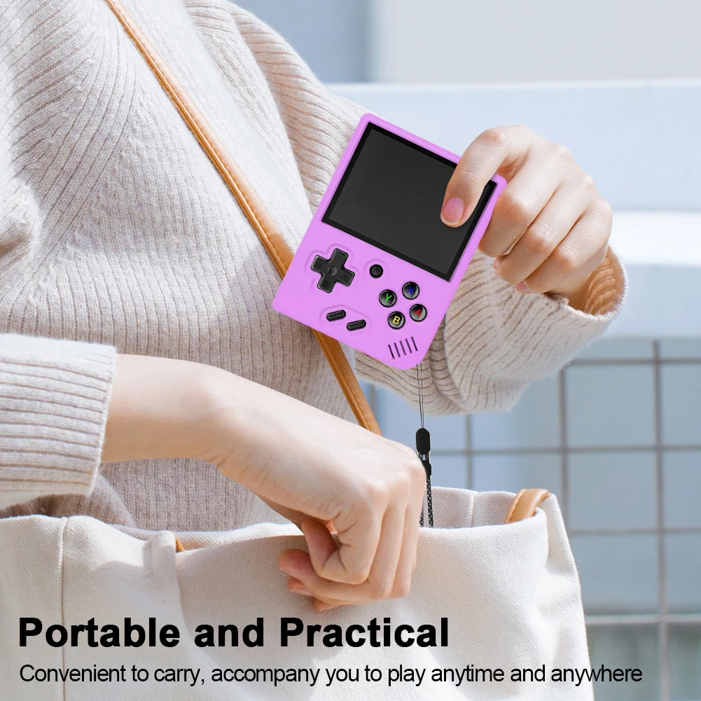 Silicone Protective Cover with Lanyard Protector Cover Case Soft Protective Skin Cover for MIYOO MINI Plus Handheld Game Console