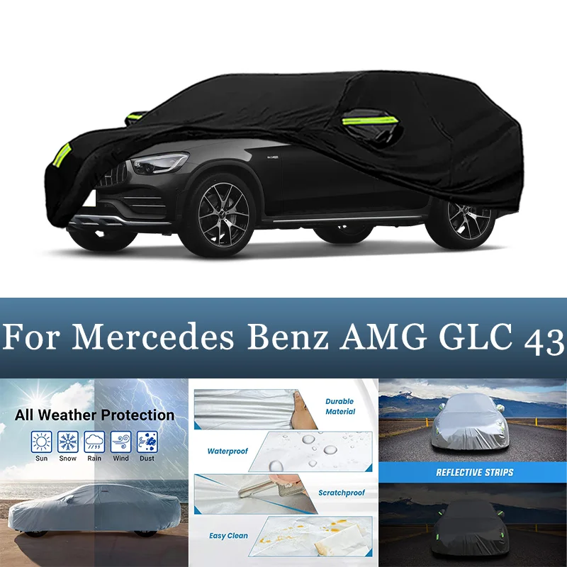 

Full Car Cover For Mercedes Benz AMG GLC 43 Waterproof Summer Sun Shade Anti-UV Winter Rain Snow Prevent Cover