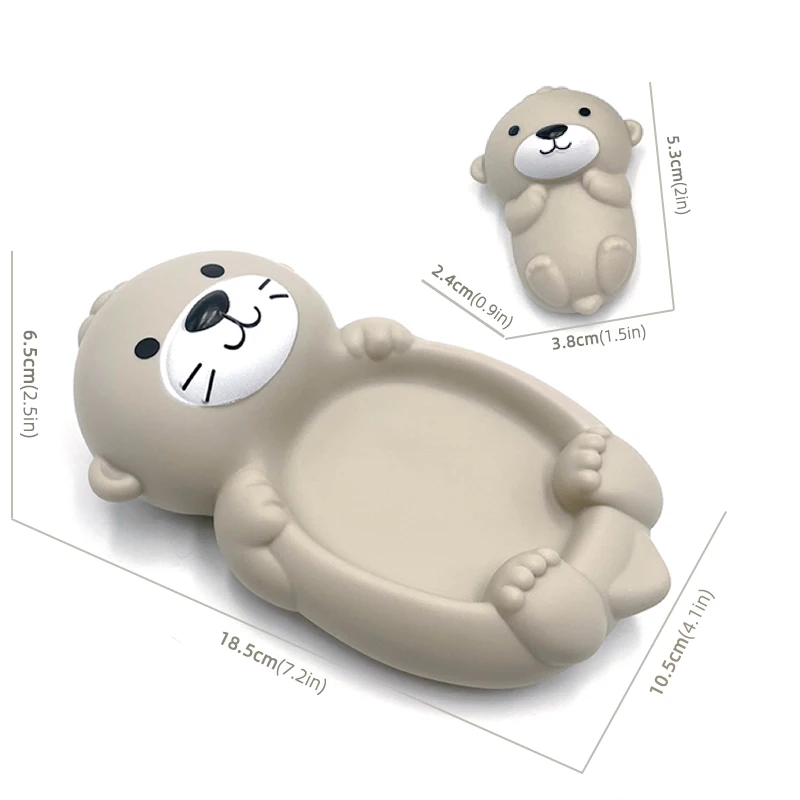 Children's Bath Toys Floating Animal Otter No-Hole Set Bathtub Pool Water Toy for Babies Toddlers