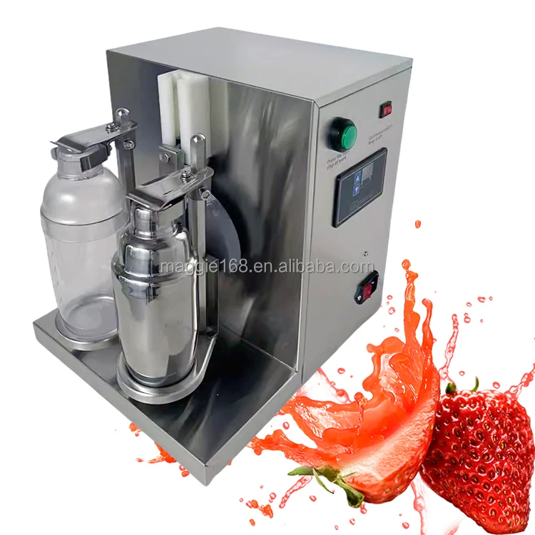 Commercial Double Head Beverage Shaking Station, Designed for Milkshake and Bubble Tea Beverage Mixing in Catering Stores