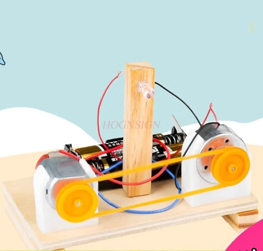 1set DIY Technology Small Maker Electric Motor Generator Energy Converter Manual Scientific Assembly Model