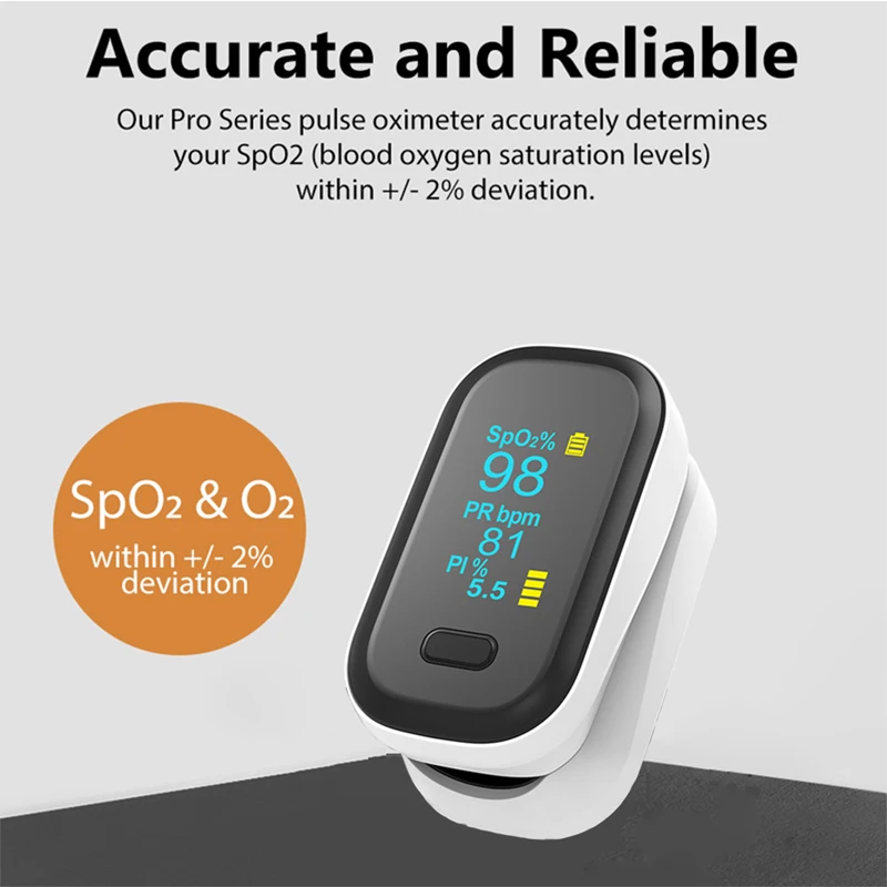 

JianYouCare Medical Portable Finger Pulse Oximeter Saturometer Oxygen Saturation Oled Oximetro De Dedo Saturometro Monitor Child