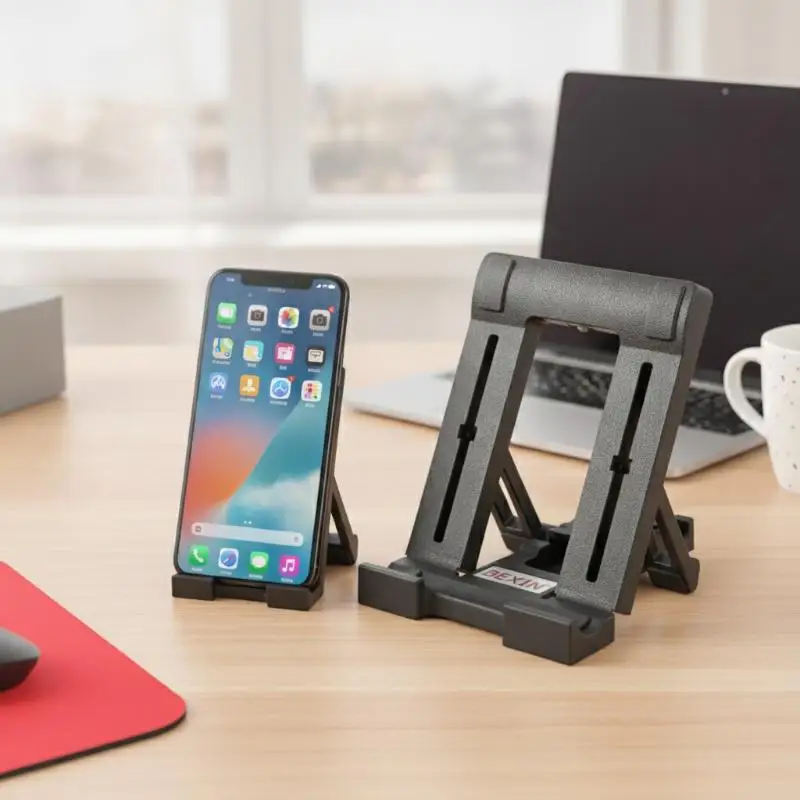 

Universal Phone Tablet Stand 4 Adjustable Angles Anti-Slip Foldable No Assembly Needed Holder for Office Travel Daily Use