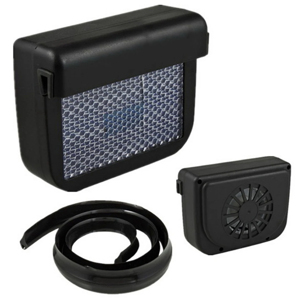 

Portable Mini Solar Car Cooler Exhaust Fan Vehicle Summer Supply Cooling Accessory Car Truck Boat RV Fan Rechargeable Low Noise