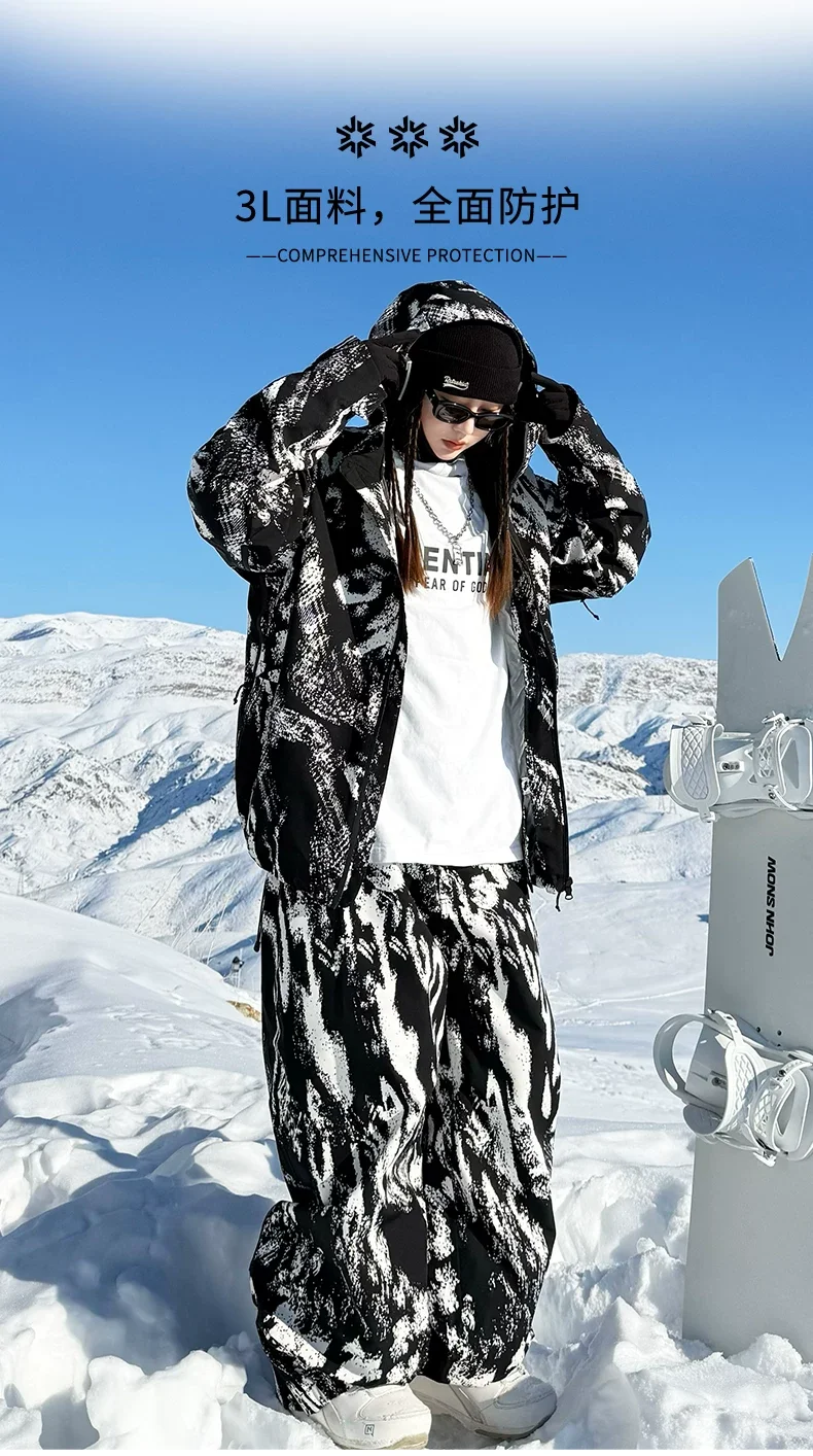 2026 John Snow Skianzug für Damen und Herren, Wasserdicht, Winddicht, Warm, Vollständig Gummiversiegelt, Neuer Ski-Oberteil – Detail 22