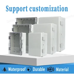 IP66 Waterproof Gray/Transparent Cover Enclosure Power Junction Box ABS Plastic Hinge Outdoor Electronic Distribution Box