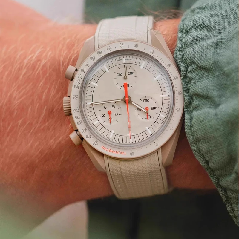 Pasek z gumy TPU do zegarka Omega X Swatch Co branded MoonSwatch 20mm z zakrzywionymi końcówkami, wodoszczelny, sportowy, silikonowy pasek do zegarka, bransoleta