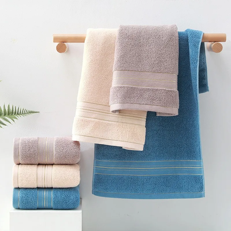 Thickened Absorbent Towel Pure Cotton Quick Dry Simple Drying Bathrobe Bathe Tool For Women And Man Life Articles Necessity