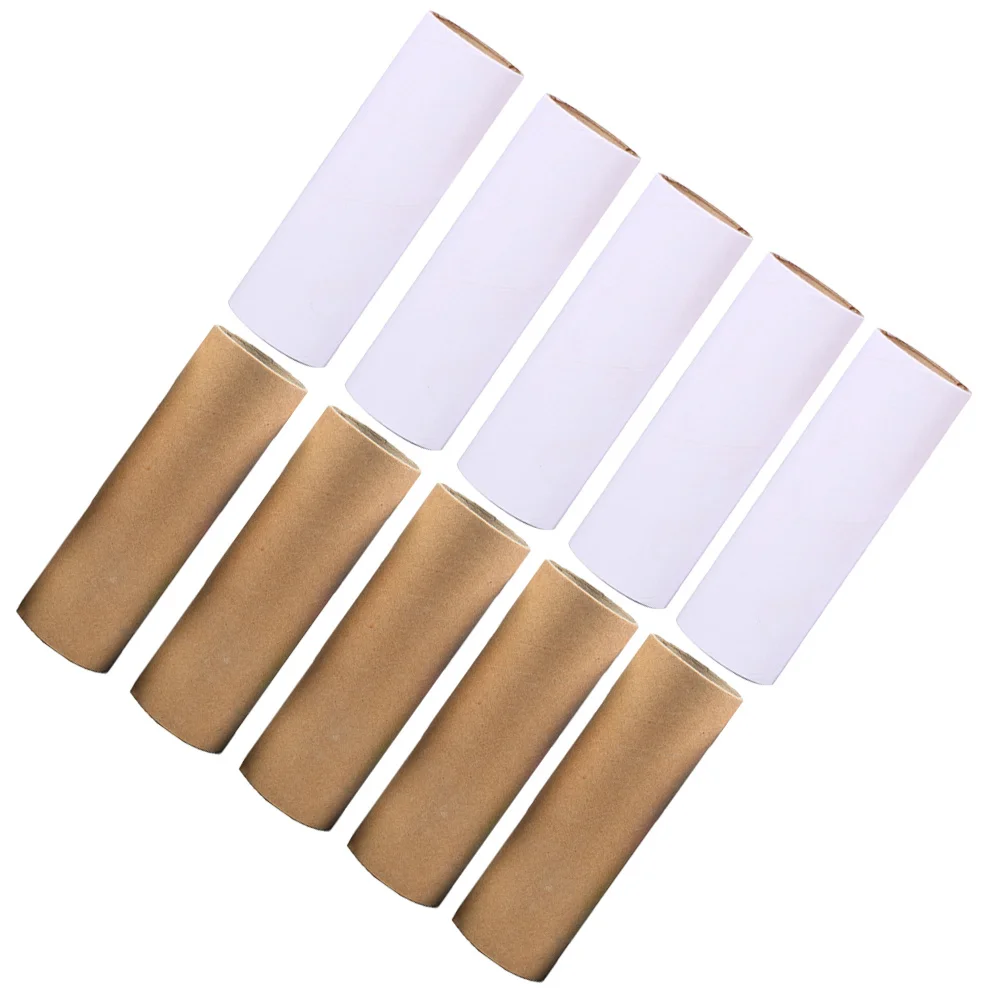 หลอดกระดาษคราฟต์ 10 ชิ้น ขนาด 15 ซม. สีขาว สำหรับงานฝีมือ งานศิลปะ งานปาร์ตี้ ตกแต่ง ทำจากกระดาษแข็งรีไซเคิลได้