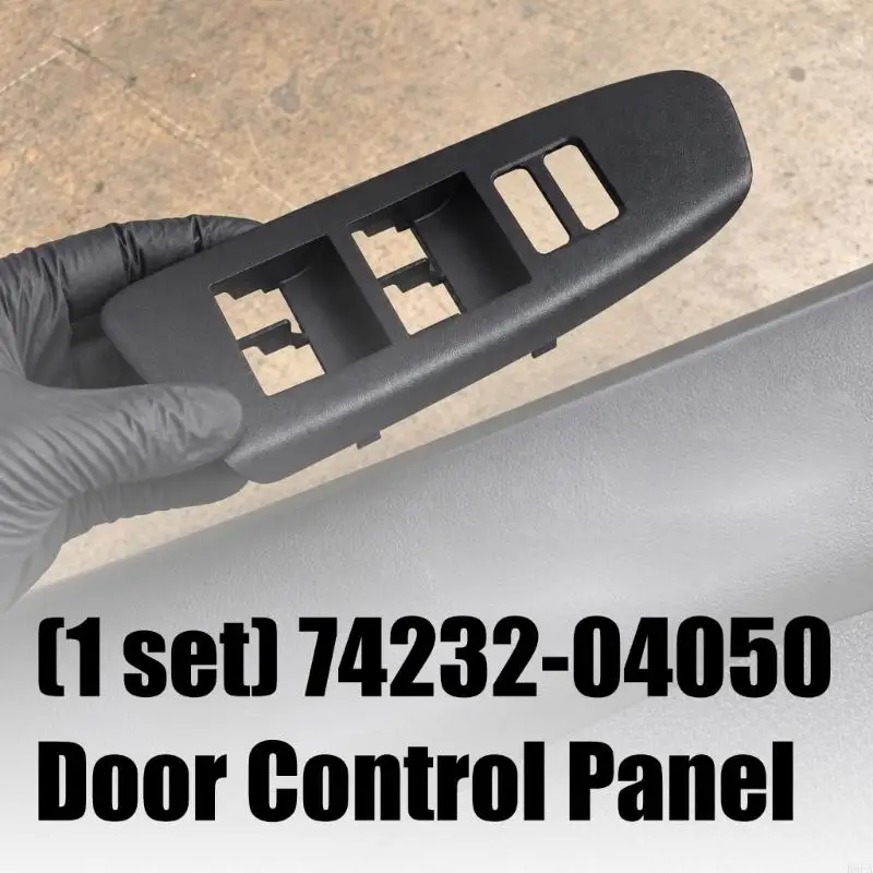 74232-04050 74202-04040 ABS Door Control Switches Panel Trim with Integrated Mounting Clips, Black Textured Driver Door Interior