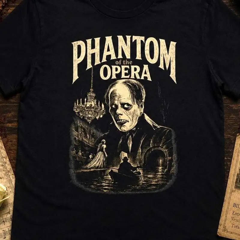 Phantom Of The Opera Classic Horror Silent Film Gothic T-Shirt