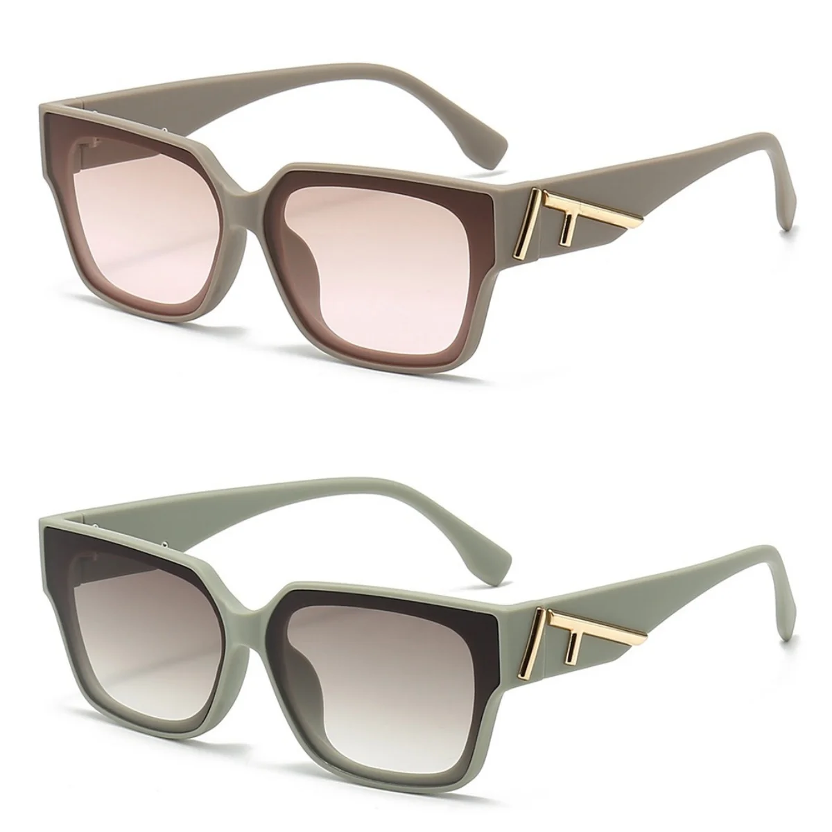 

2024 New fashion designer men's square frame coloured sunglasses Luxury brand unisex sunglasses Women's daily street accessories