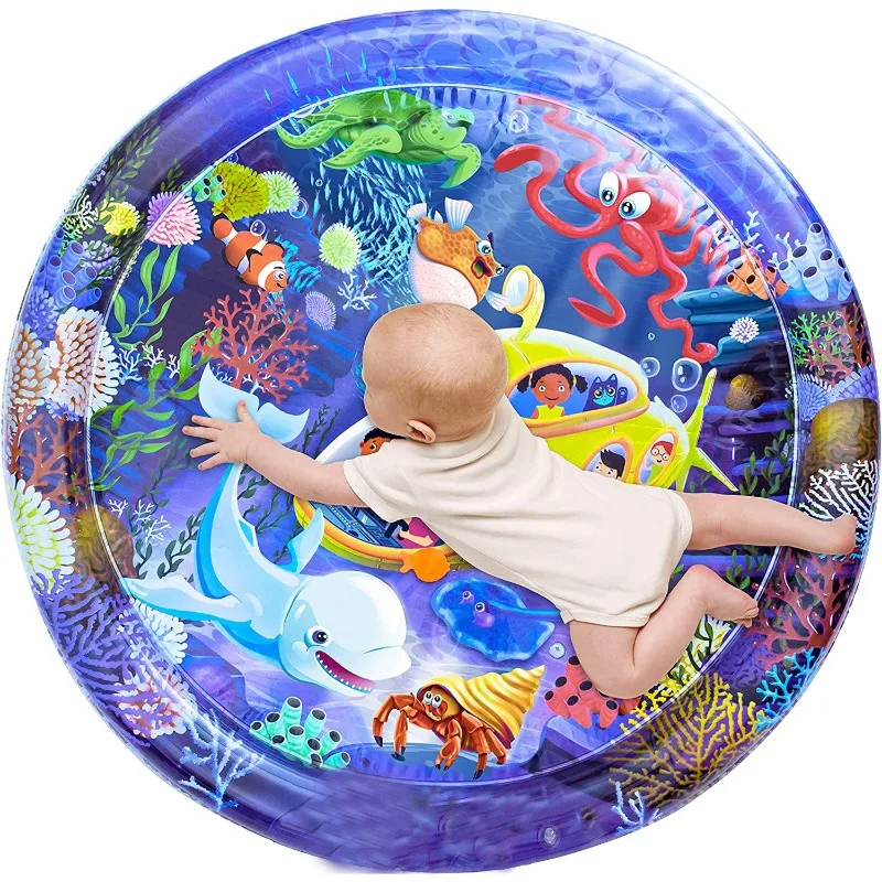 Baby Inflatable Water Mat,Grow Through Play Sensory Stimulation Gifts For Infants Boys Girls, 25.6 Inches, Thanksgiving gift