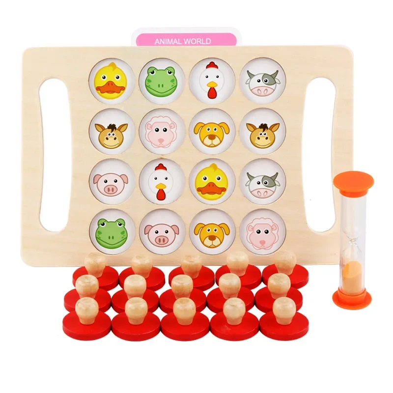 

Kids Wooden Toys Memory Match Chess Game Baby Early Educational Toys Family Party Casual Puzzles Training Game Toy for Children