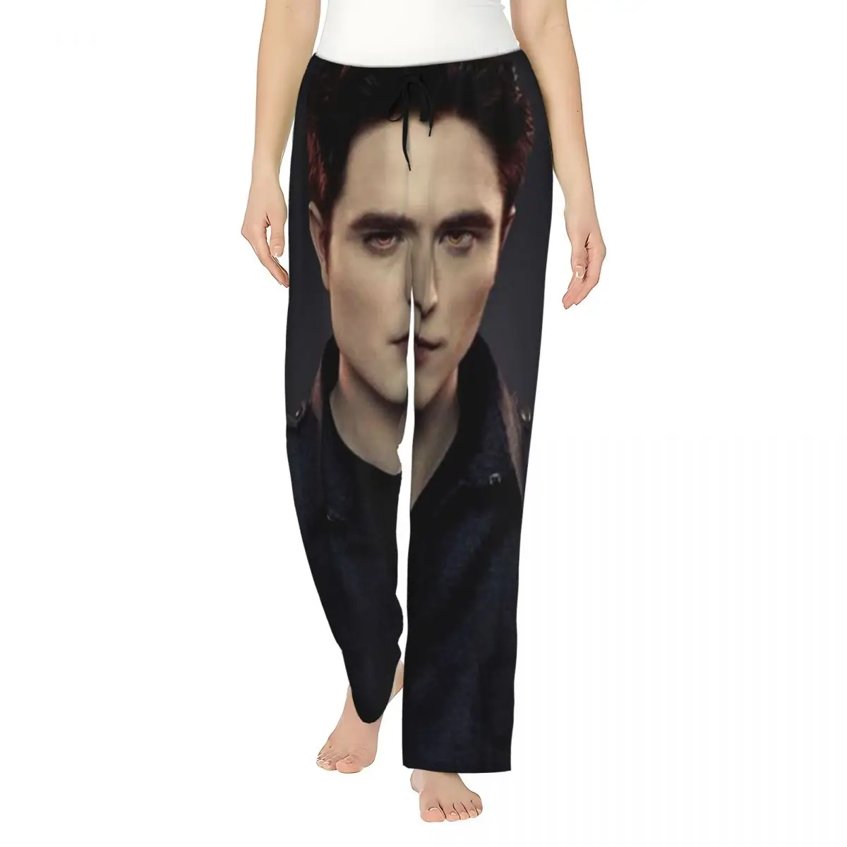 

Custom The Twilight Saga Edward Cullen Women Pajama Pants Lounge Sleep Sleepwear Bottoms with Pockets