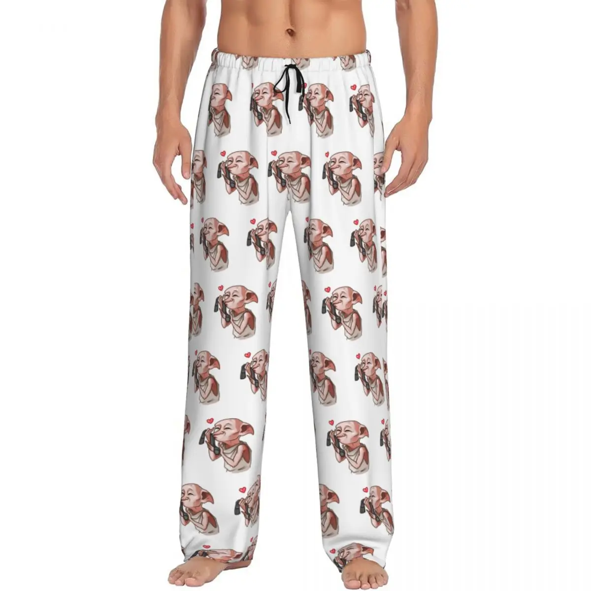 

Custom Dobby Meme Pajama Pants Sleepwear for Men Elastic Waistband Halloween Magic Movie Sleep Lounge Bottoms with Pockets