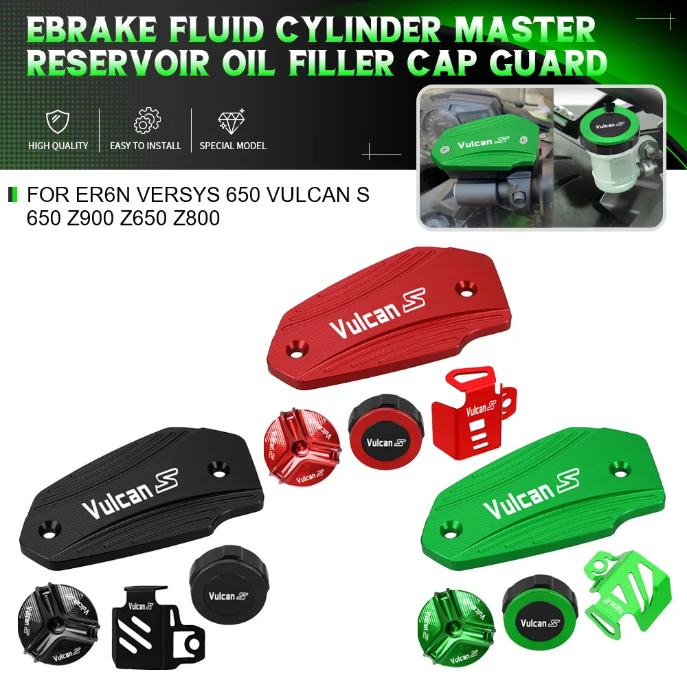 

For Kawasaki ER6N VERSYS 650 Vulcan S 650 Z900 Z650 Z800 Motorcycle Ebrake Fluid Cylinder Master Reservoir Oil Filler Cap Guard