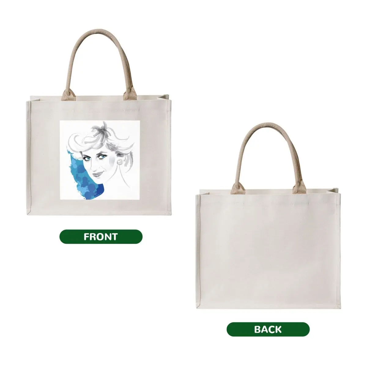 Lady Di Tote Bag reusable shopping bag Portable shopping bag women