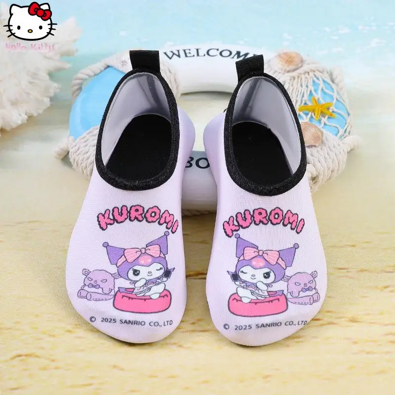 

Kids Anime Beach Shoes Kuromi Water Park Girls' Kawaii Cartoon Sandals Swimming Diving Quick Drying Fashion Beach Socks