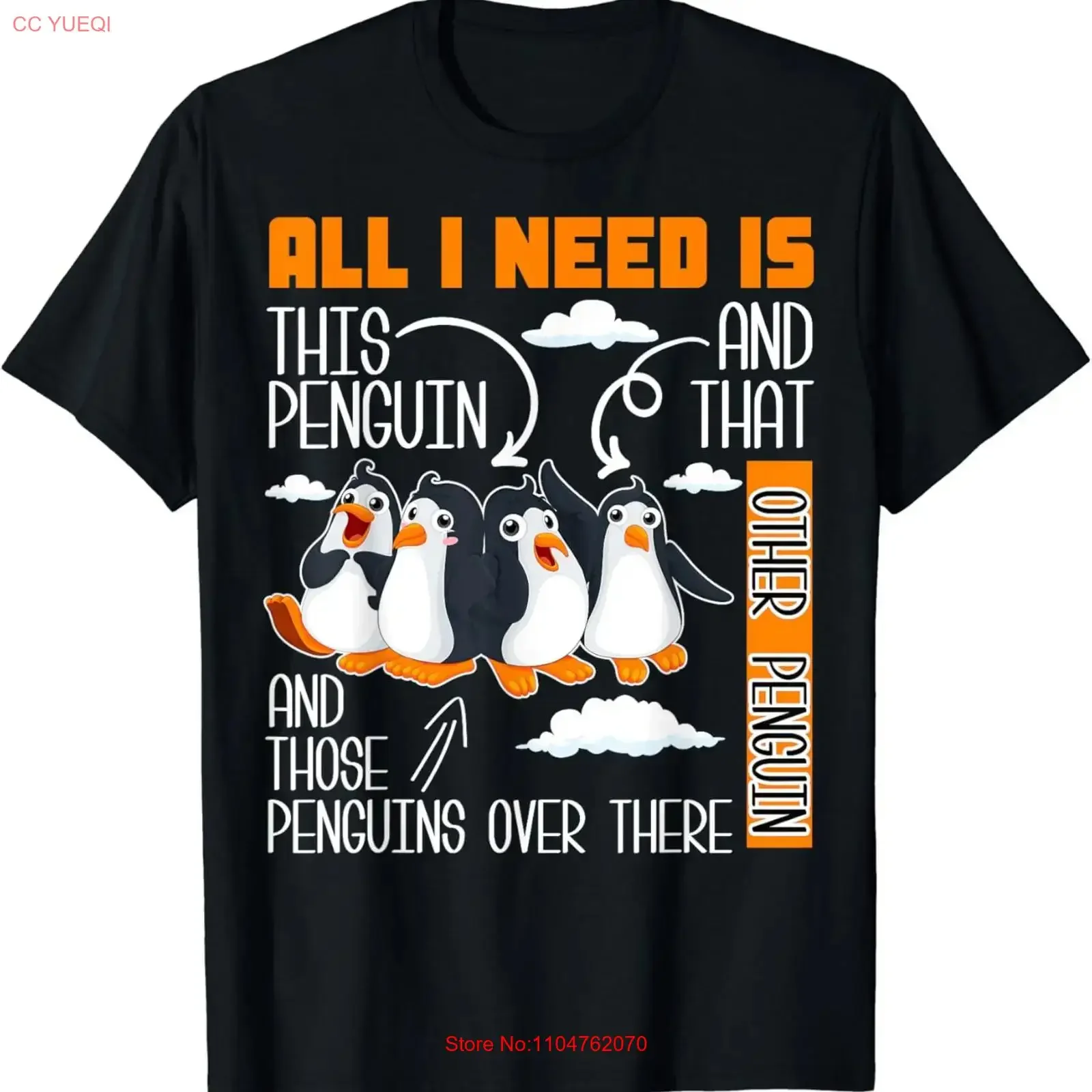 All I Need Is This Penguin And That Other Cute T Shirt vintage Washed Slightly Casual Breathable Stretched Comfortable Stylish