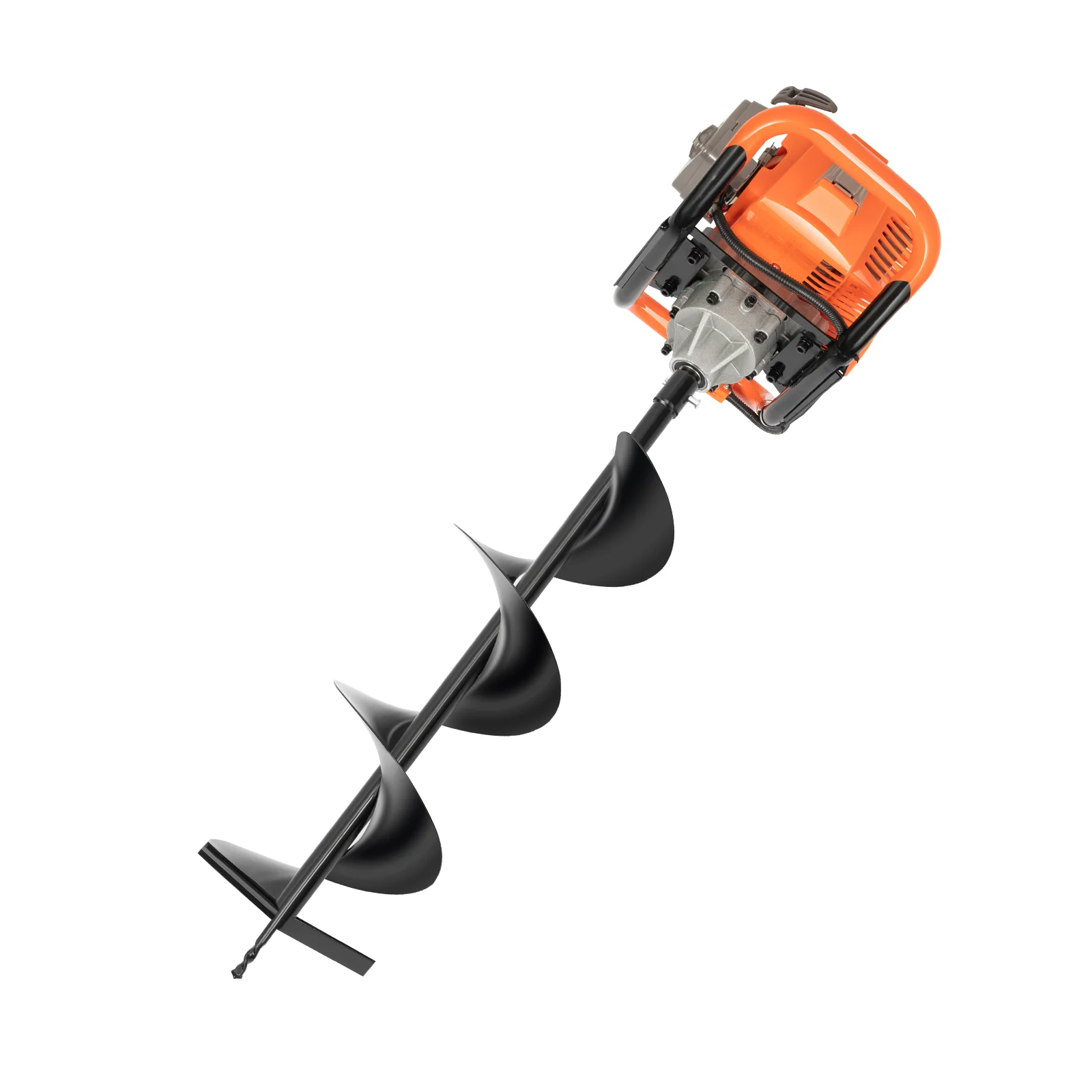 

NEWEST 2.4HP 2Stroke Post Hole Digger Earth Auger Gasoline One Man Machine 3xDrill Large Fuel Tank for Sandy Soil, Forests, Clay