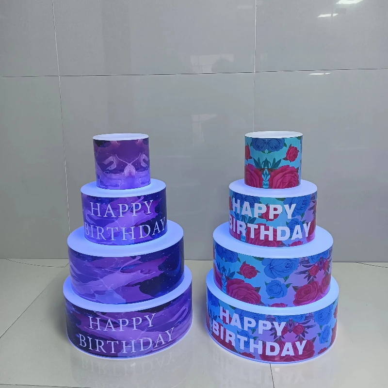 Fuente de alimentación de batería, diodo emisor de luz, botella de pastel de feliz cumpleaños, presentador, estante de gloria, fiesta en club nocturno VIP