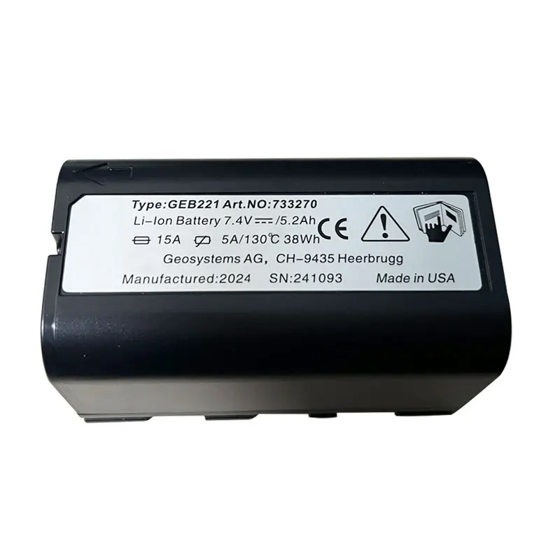 10PCS GEB221 5200mah Liion Battery For Leica ATX1200 TS02 TS06 TS09 TPS1200 Total Station Rechargeable Li-ion