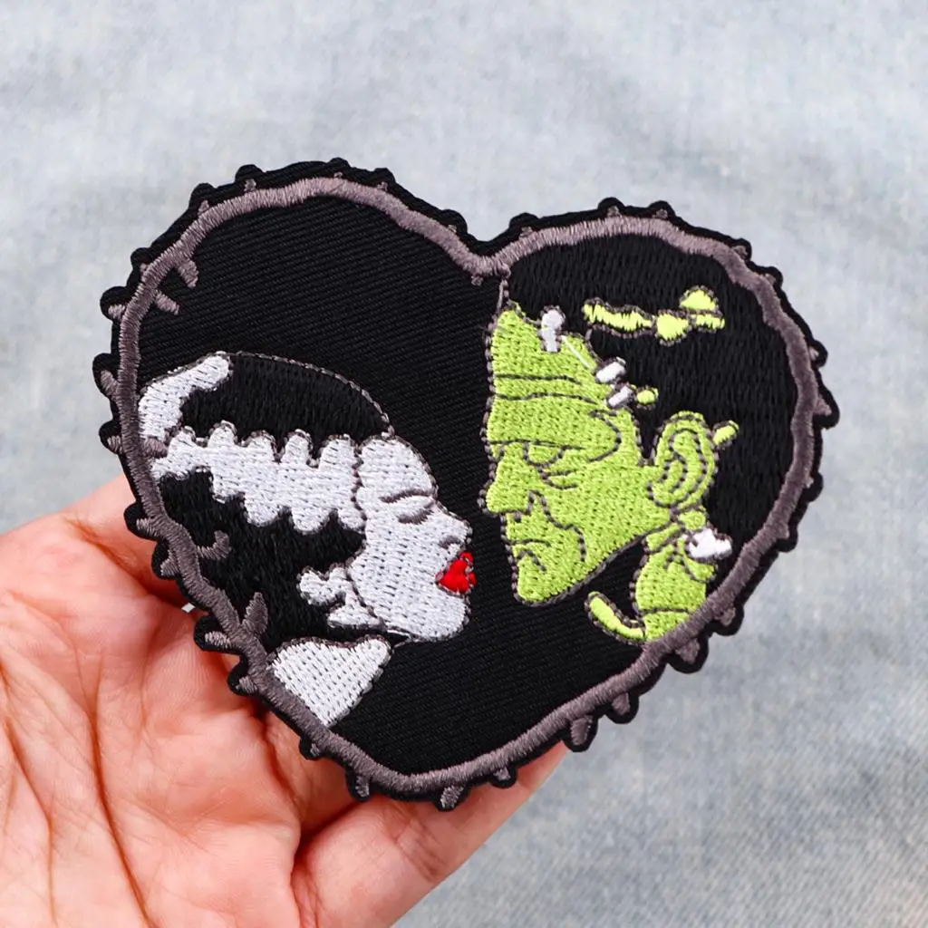 

AD2856 Horror Movie Bride Patch Halloween Embroidered Patches For Clothes Applique Embroidery Patch For Clothing Stickers