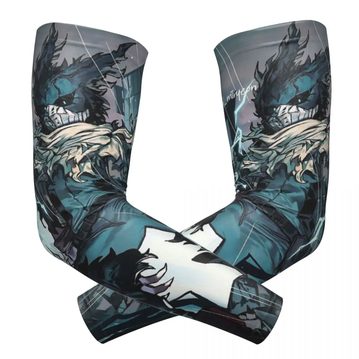 

My Hero Academia уличные нарукавники с защитой от солнца и ультрафиолета, летние велосипедные татуировки, рукава